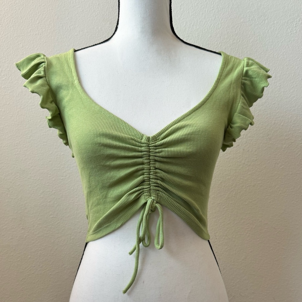 Zara Green Crop Top